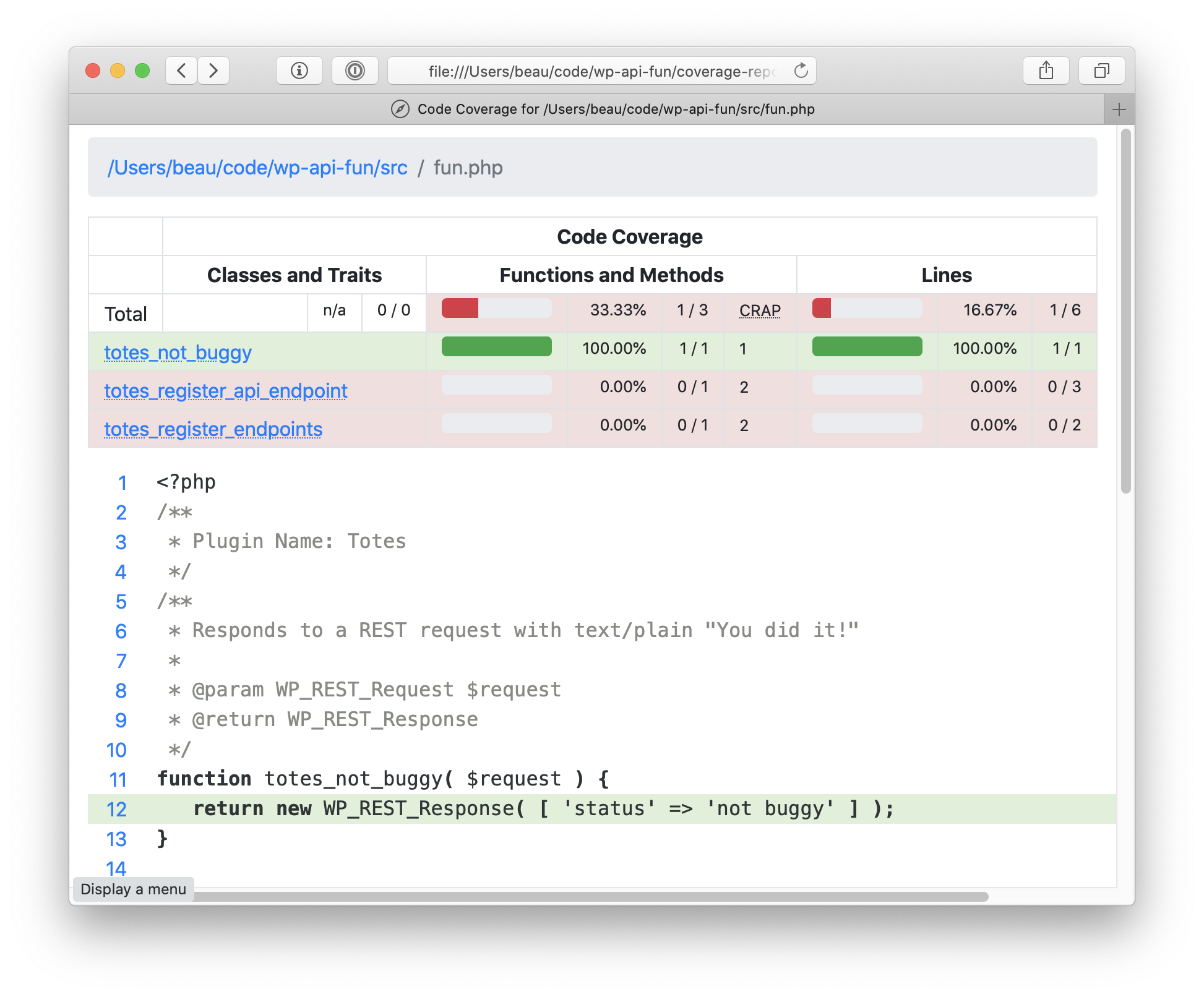 Runtime Verification and WP-API